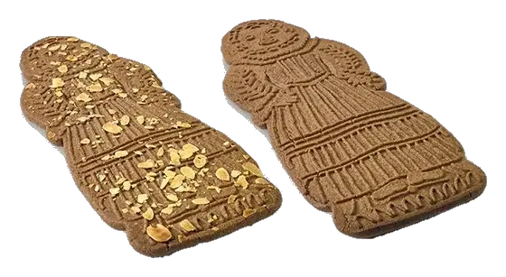 Twee soorten speculaaspoppen